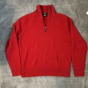 100% Lambswool J Crew Red Sweater S/M